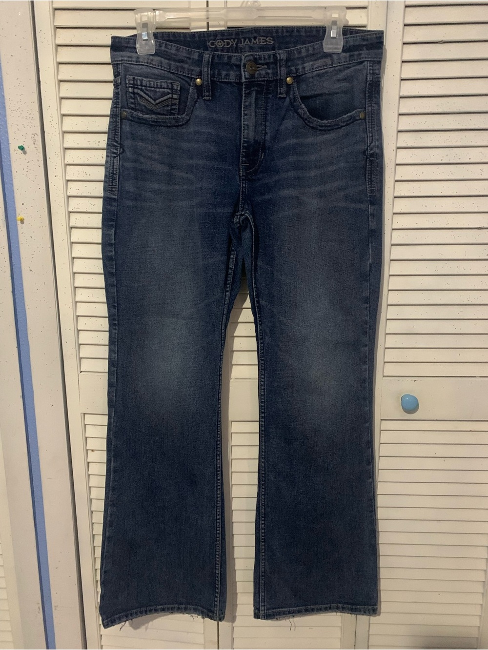 Cody James Western Cowboy Men’s Dark Blue Bootcut Jeans